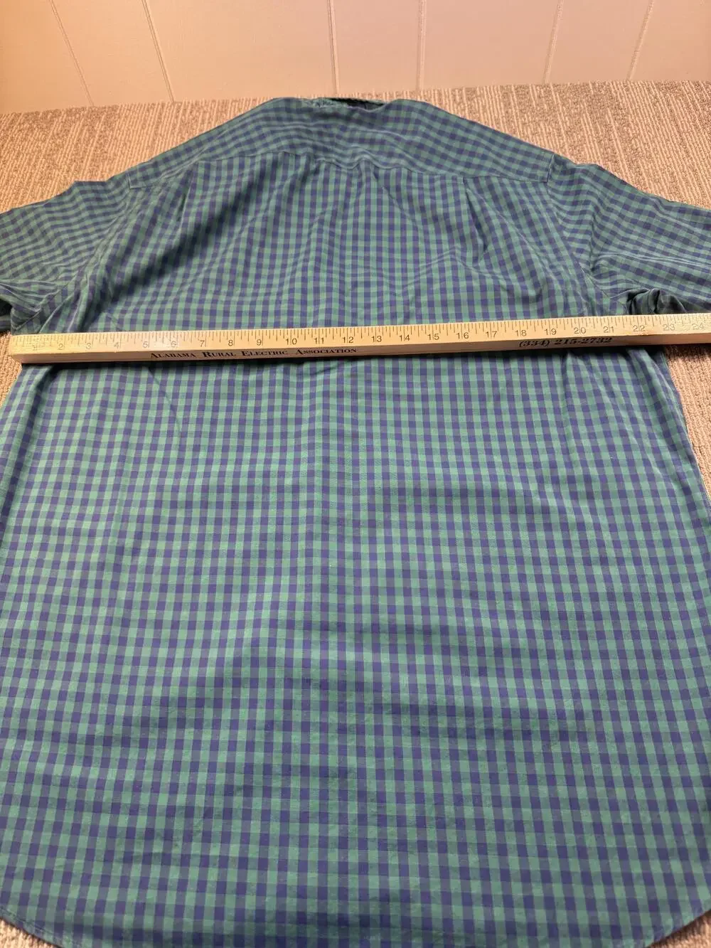Charles Tyrwhitt Shirt Mens Large Green Check Long Sleeve Button Down Non-Iron